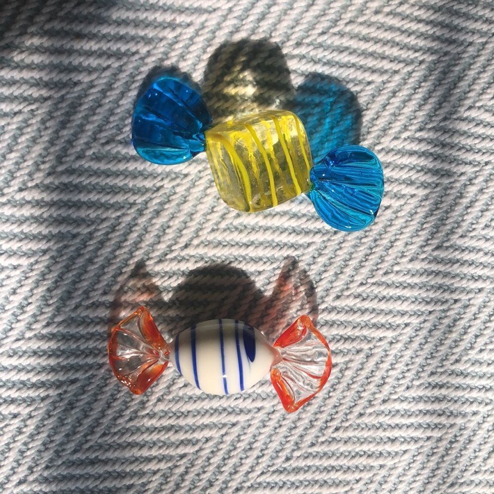 Vintage Art Glass candy 7 unique pieces glass art - Picture 5 of 9
